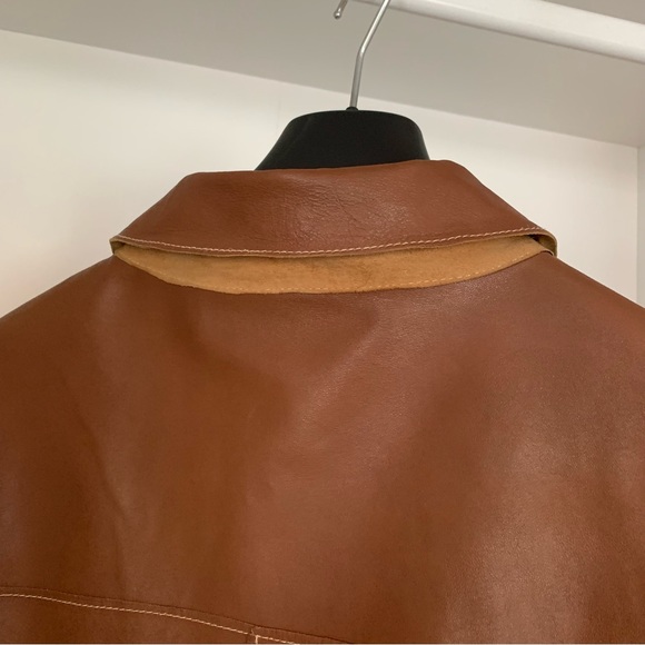 Lambskin leather reversible shirt - Picture 5 of 14